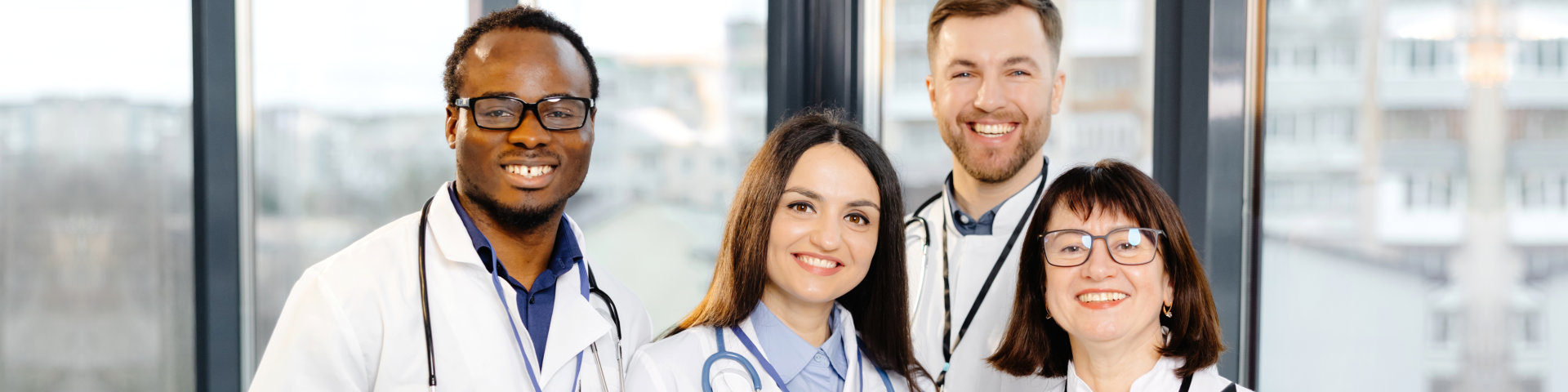 group of doctors smiling